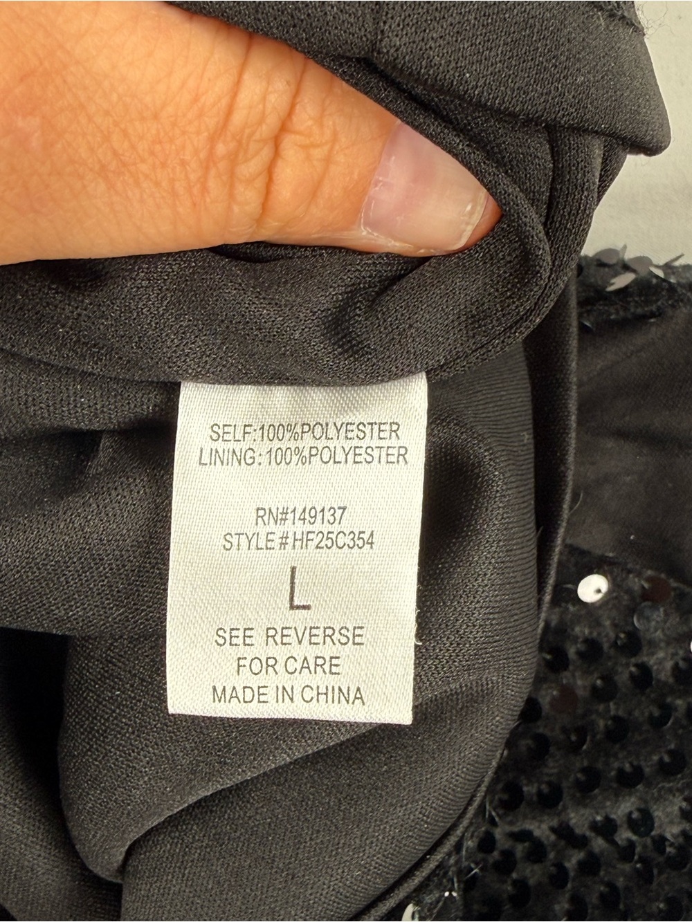 HYFVE Black Sequin Strapless Crop Top - Picture 4 of 4